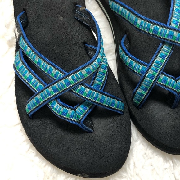 Teva Olowahu Blue Mush Sandal Sz 5 - Picture 2 of 9
